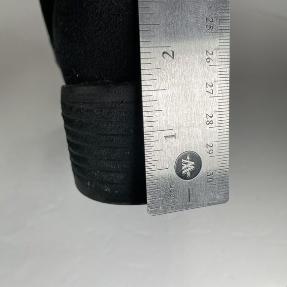 Sam Edelman Pierson Ankle Bootie Size 8.5 Black Suede Woven Cutout Studded Strap - Picture 6 of 12